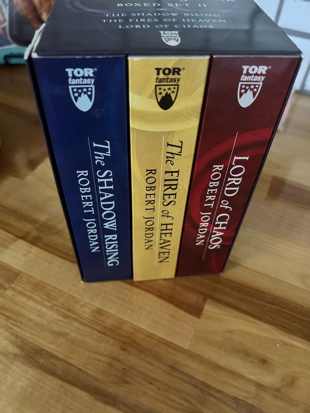 Tor Fantasy Robert Jordan Wheel of Time Boxed Set ll — Blue, Yellow, Red